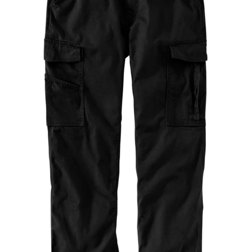 (NWT) Carhartt Men’s Rugged Flex Relaxed Fit Canvas Cargo Work Pant 34x32 BLACK
